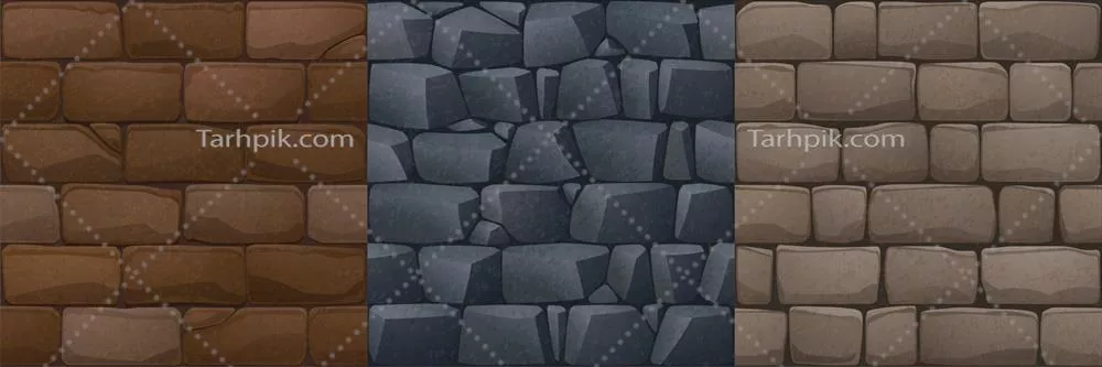 متن های دیوار سنگی و آجری در فرمت وکتور با جزئیات دقیق