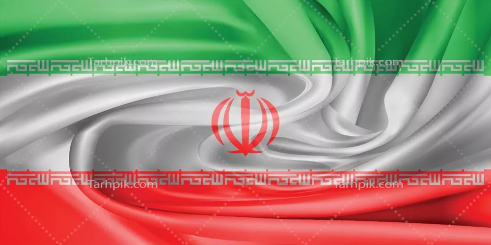 وکتور پرچم ملی، نماد دولت بر روی پنبه موج‌دار