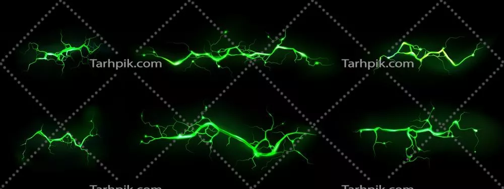 تصویر وکتور از رعد و برق در یک پس زمینه ایزوله و مستقل