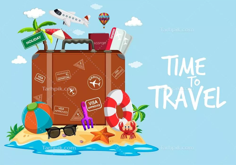 وکتور الگوی زمان سفر: تصویرسازی جذاب برای برنامهریزی سفر