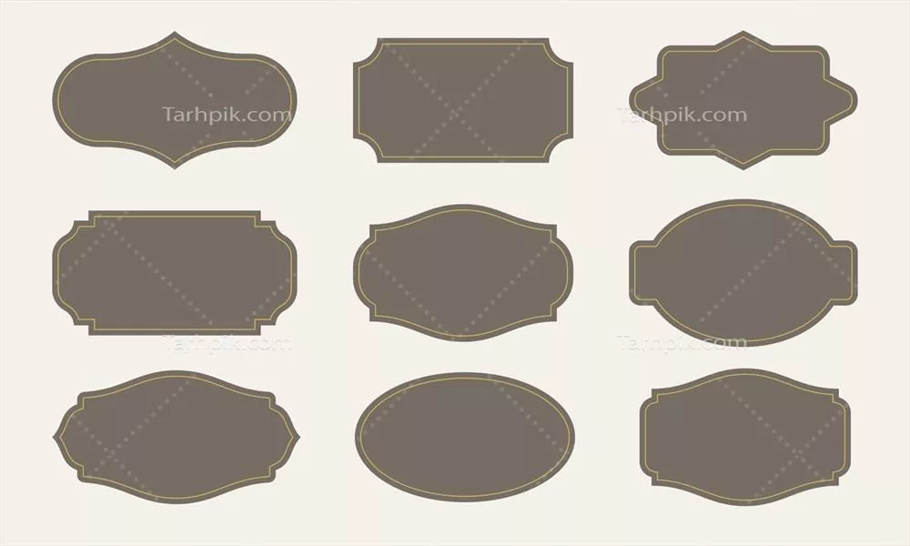 المنت وکتوری قاب قدیمی خالی برای طراحی‌های وینتیج