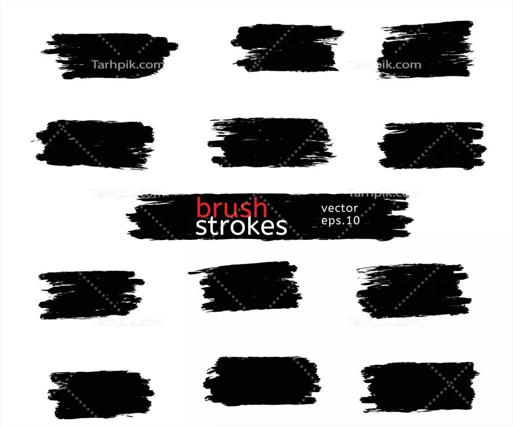 وکتور عنصر طراحی انتزاعی با ضربه قلم موی سیاه و بافت رنگی گرانج برای استفاده در بکگراند و قاب متنی