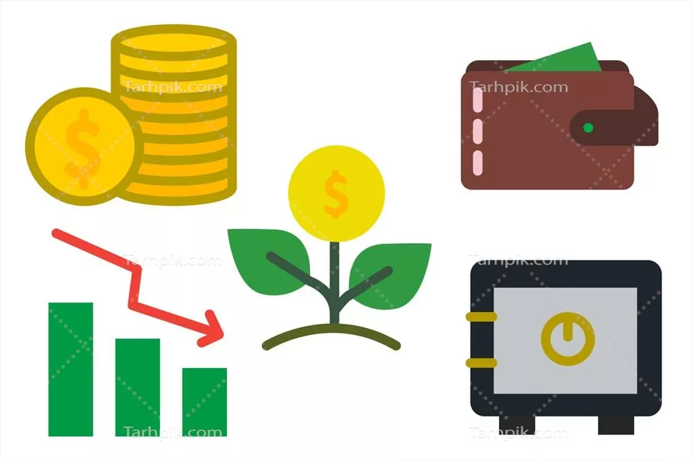 وکتور تصویر سازی برداری مسایل مالی و تجاری به سبک طراحی مسطح