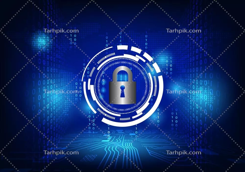 تصویر وکتوری از قفل کلیدی با فناوری پیشرفته و چرخ دنده‌ها