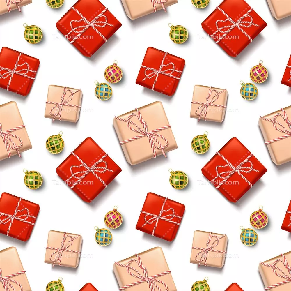 طرح وکتور جذاب کریسمس و سال نو با پس زمینه‌ای زیبا و تبریک تعطیلات