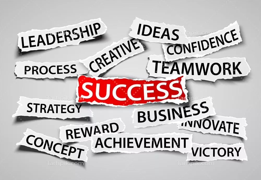 تصویر وکتوری از مفهوم موفقیت در کسب و کار و کارآفرینی