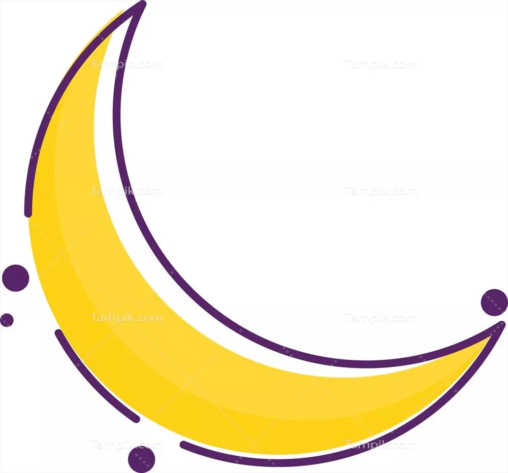 تصویر وکتور از ماه زرد به سبک کارتون - خلق آثار هنری جذاب
