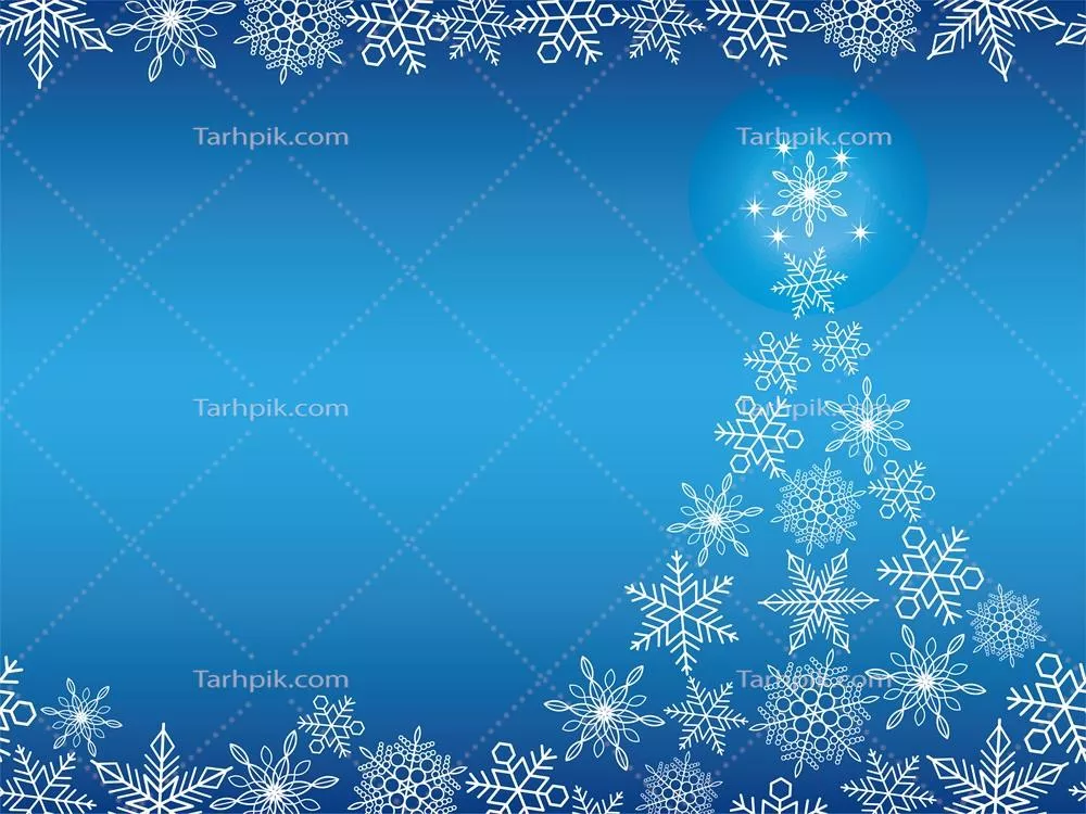 وکتور قاب انتزاعی تابستانی بدون درز با درخت کریسمس و برفک‌ها برای طراحی گرافیکی