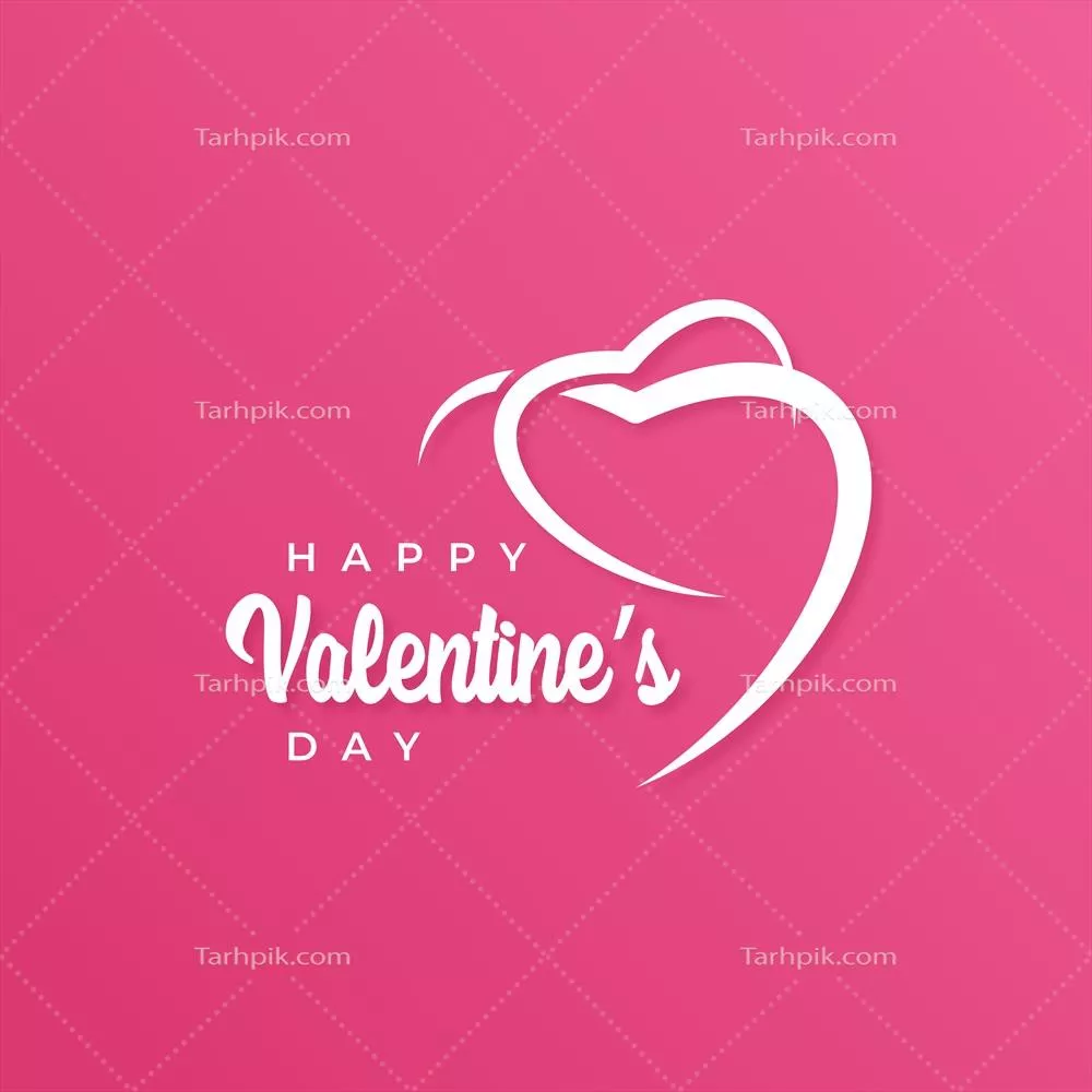 طراحی وکتوری ساده با شکلهای عاشقانه برای روز ولنتاین شاد جشن