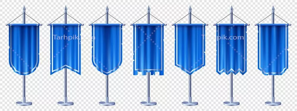 پرچم عمودی و بنر میانه‌مدت در صحنه سه‌بعدی بازی وکتوری