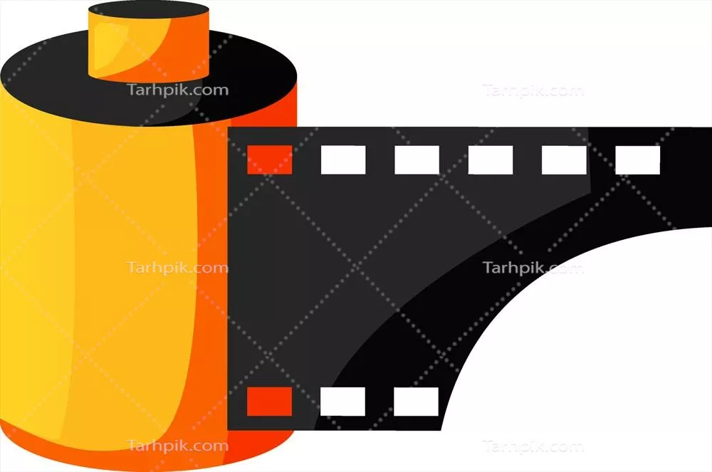 تصویر وکتور تخت از فیلم دوربین عتیقه با سبک رترو و احساس نوستالژیک