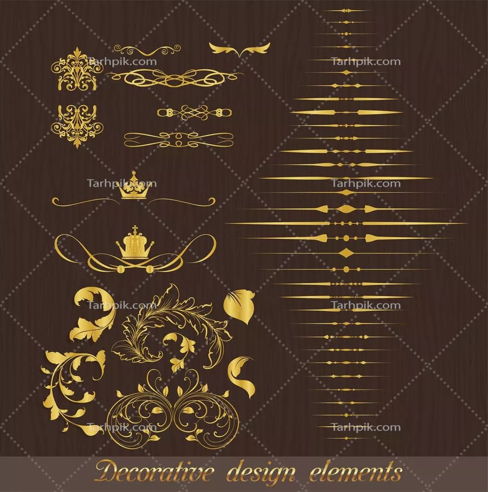 وکتور عناصر طراحی زینتی و وینتیج برای خلق آثار هنری خاص و منحصر به فرد