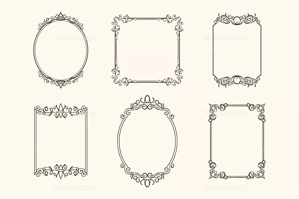 مجموعه قاب های زینتی قدیمی و وکتوری - طراحی های بی نظیر