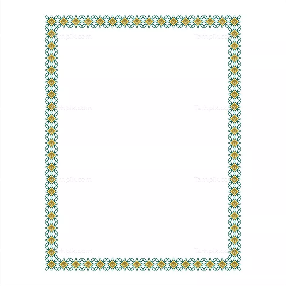 طرح وکتور مرزی با نقوش قدیمی و تزئینی در سبک پیوسته