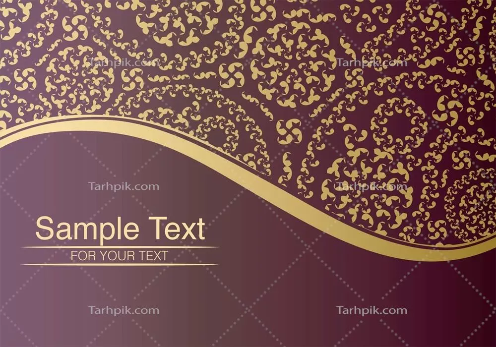 وکتور پس‌زمینه وینتیج ترانه‌ای با موتیف‌های تزئینی برای کارت‌ها در رنگ زرشکی و امکان ویرایش متن برای درج اطلاعات مورد نیاز شما