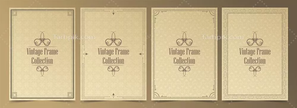 وکتور مجموعه فریم‌های زینتی آنتیک و وینتیج با کیفیت بالا و طراحی منحصر به فرد