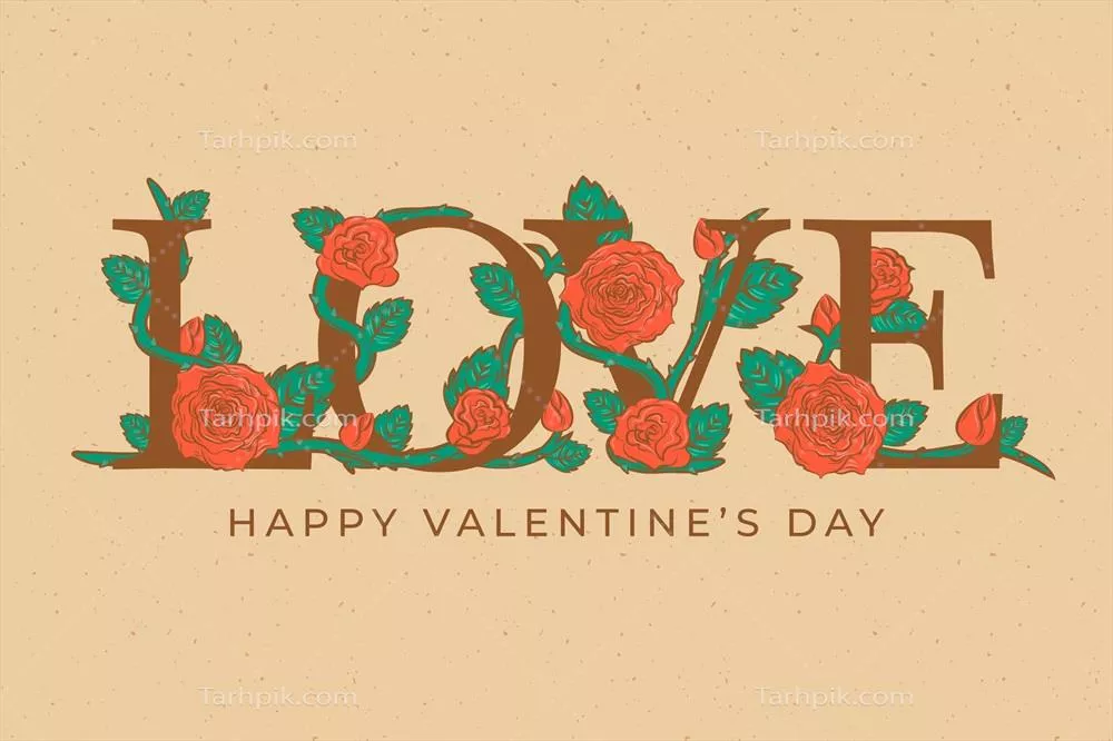 زمینه وکتور ولنتاین vintage برای روز عاشقان و طراحی‌های ارتباطی