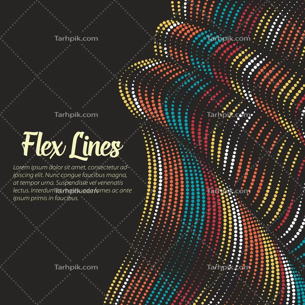 زمینه وکتور با خطوط منحنی و متاثر از تحریف بصری