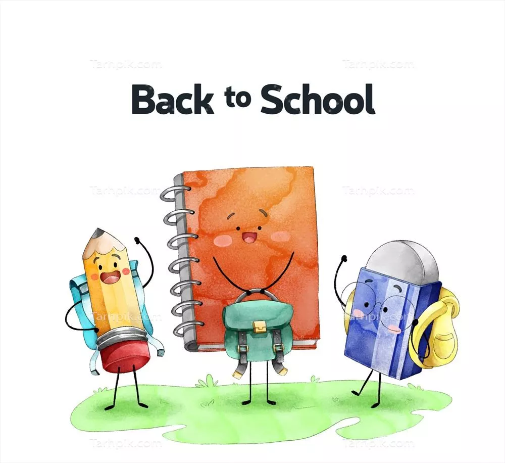 پسزمینه آبرنگی خلاقانه برای بازگشت به مدرسه با طراحی وکتور