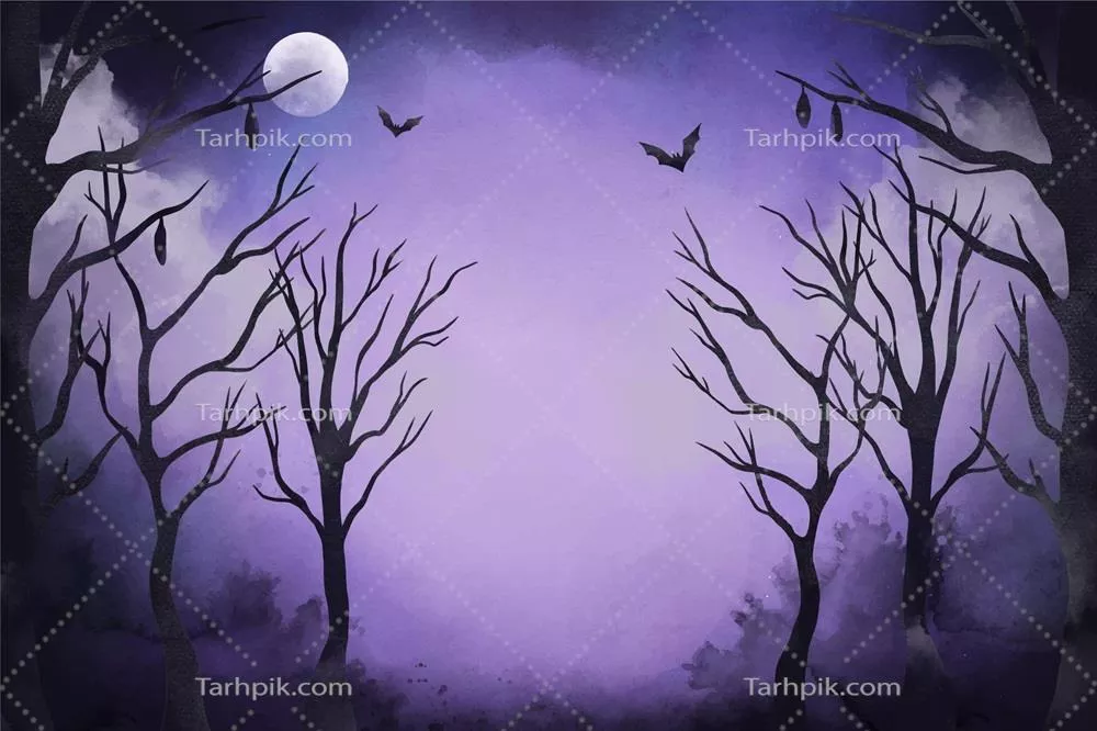 وکتور طرح پس‌زمینه هالووین با آبرنگ: مناسب برای جشن‌های ترسناک