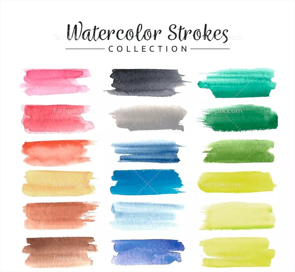 کلکسیون وکتور ضربات آبرنگ با تنوع بالا و زیبایی بی‌نظیر