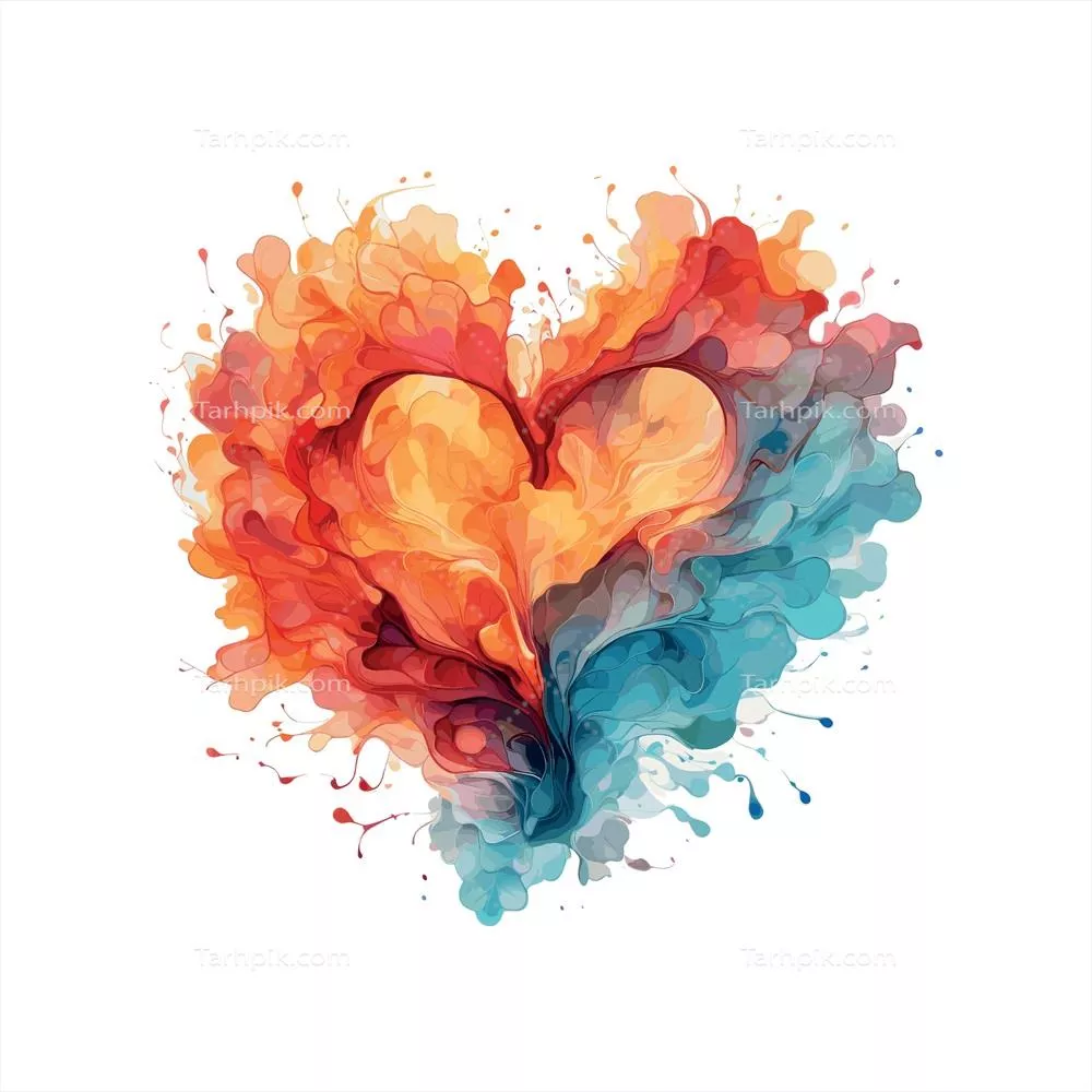 وکتور تصویرسازی آبرنگی با لکههای پیکسلی نرم و طرحهای دودی خلاقانه