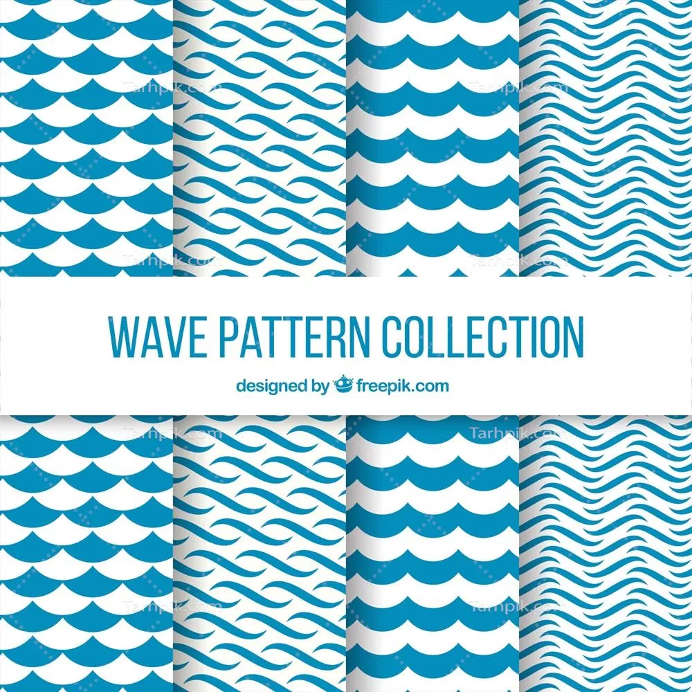 وکتور الگوهای موجی با اشکال انتزاعی: طراحی و کاربردهای گرافیکی