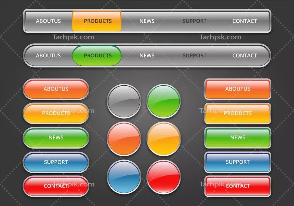 مجموعه وکتور عناصر وب برای استفاده شما - طراحی واجد شرایط