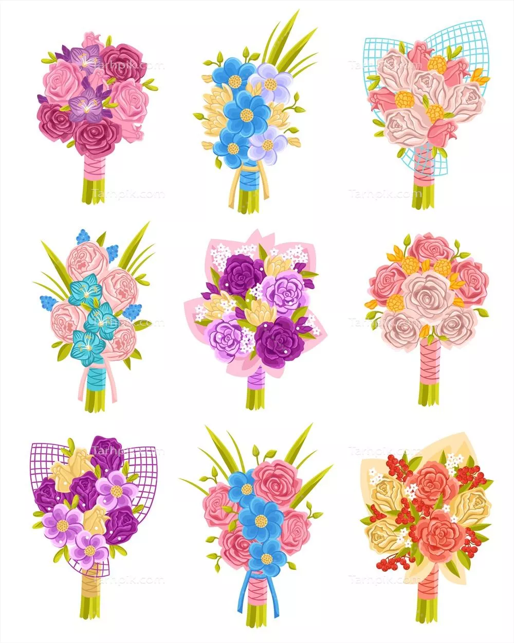 مجموعة گل های عروسی وکتوری با طراحی زیبا و منحصر به فرد