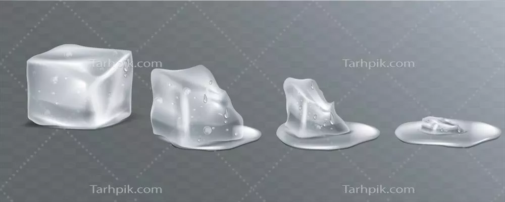 وکتور تصویر واقع‌گرایانه از ذوب شدن یخ‌ها و ایجاد آب‌گرفتگی‌ها به سبک EPS 10