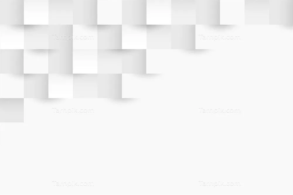 پس‌زمینه‌ی انتزاعی سفید با سبک کاغذی سه‌بعدی و وکتوری