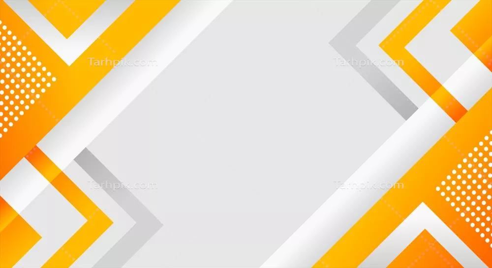وکتور پسزمینه سفید با الگوهای هندسی نارنجی در طراحی مدرن