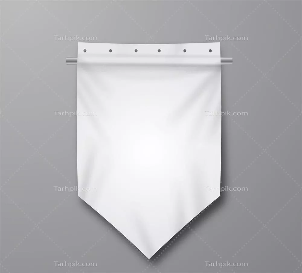 بنر پارچه ای سفید دو نمونه وکتوری برای استفاده در طراحی