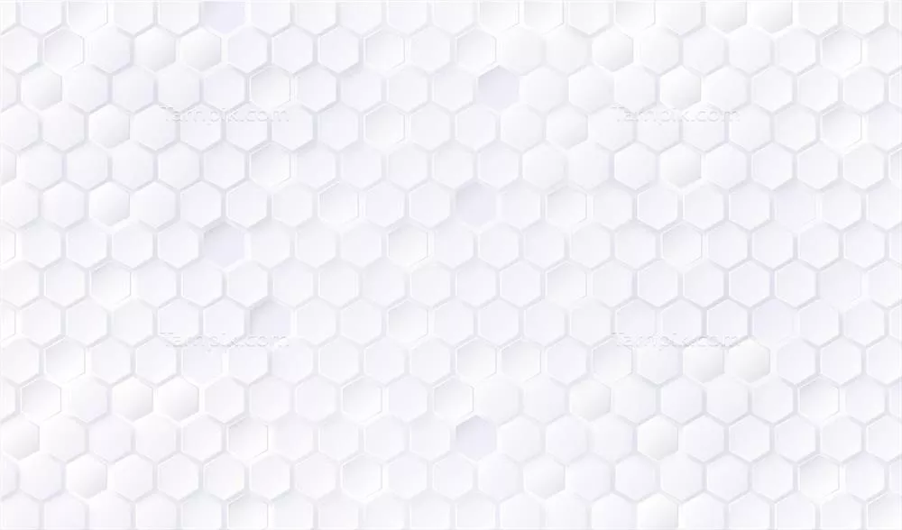 پس‌زمینه الگوی شش ضلعی سفید وکتور با طراحی مدرن