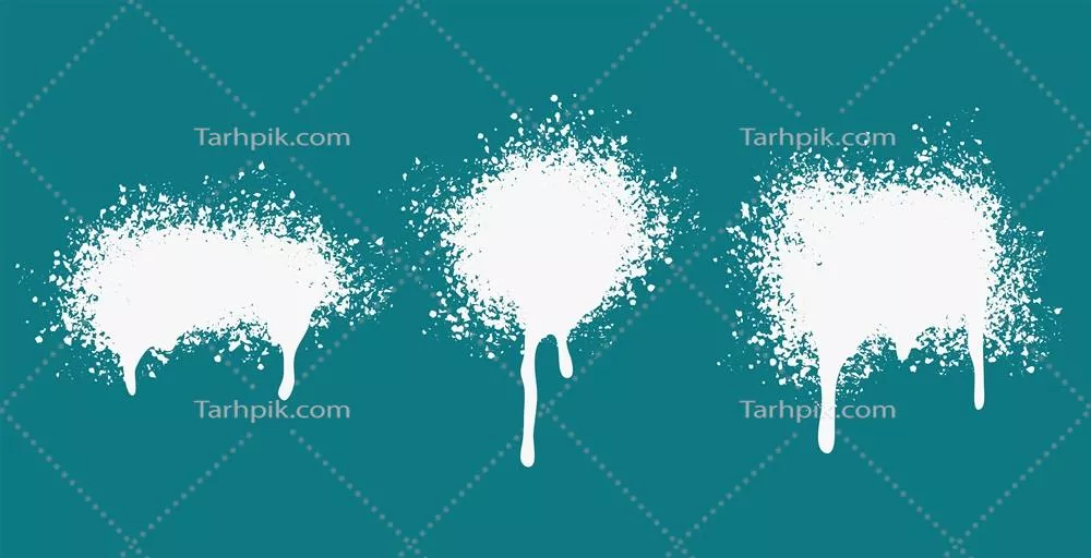 وکتور مجموعه پسزمینه با texturaهای جوهر سفید; سه نوع مختلف