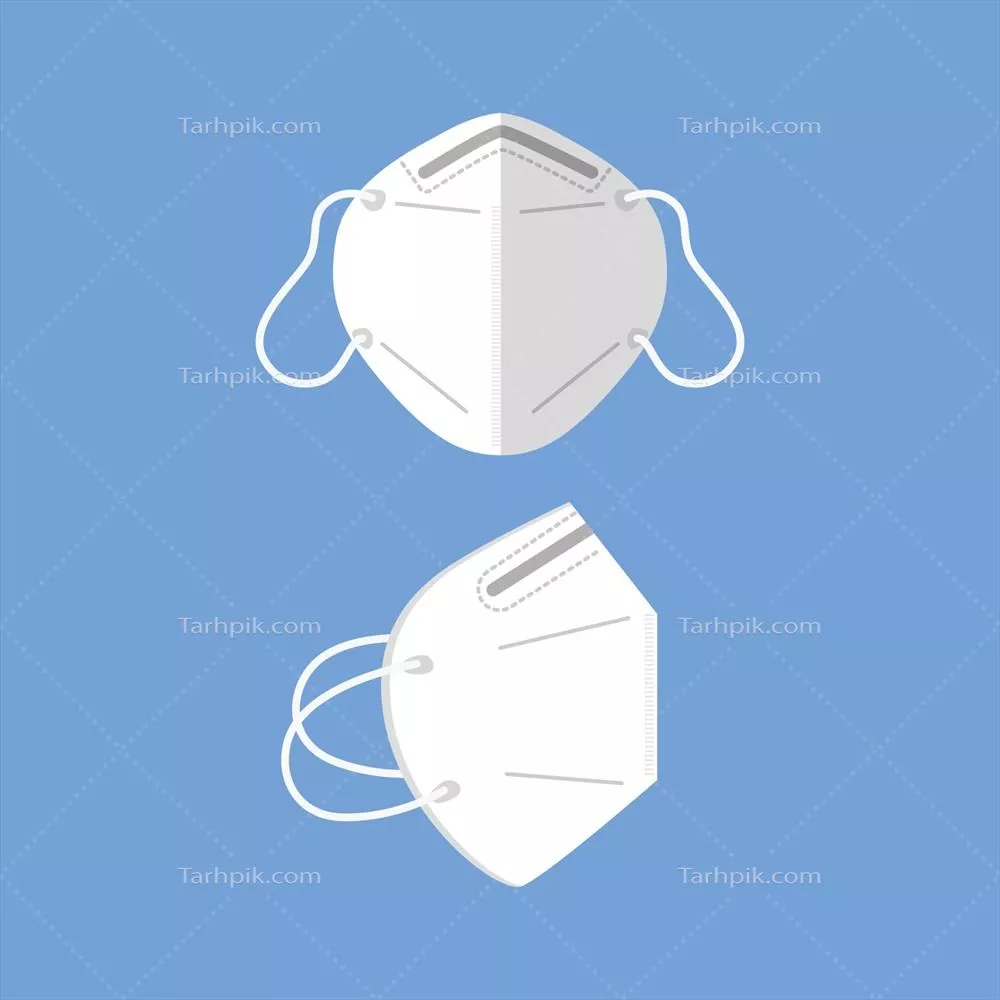 وکتور استفاده از ماسک پزشکی سفید N95 یا KN95 برای پیشگیری از ویروس کرونا