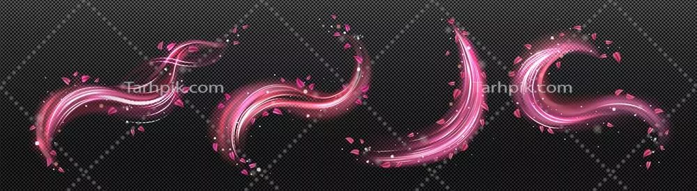 طرح وکتور چرخش باد با گلبرگهای صورتی و زیبای گل