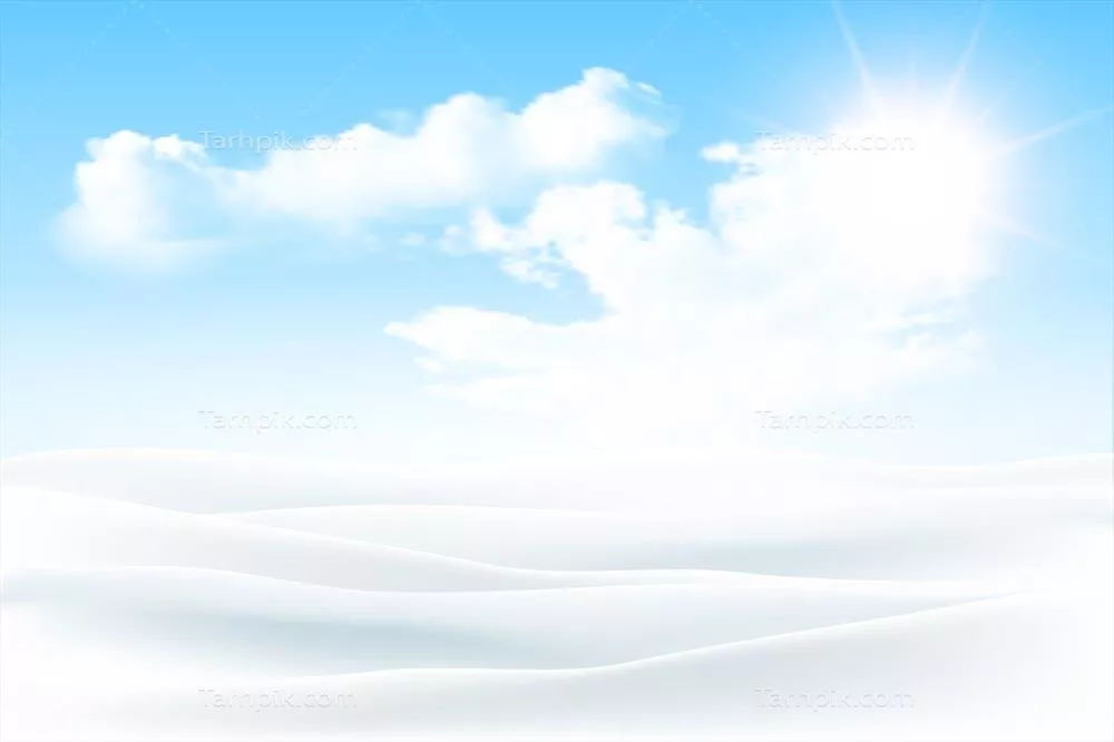 طرح وکتور از مناظر زمستانی با جزئیات زیبا و طبیعی