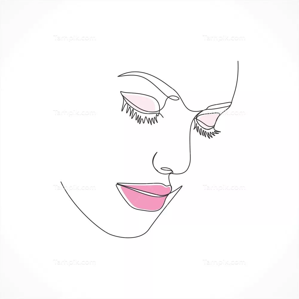 وکتور زن | هنر خطی | زیبایی | مد | طرح مینیمالیستی زنانه | مفهوم زیبایی زن