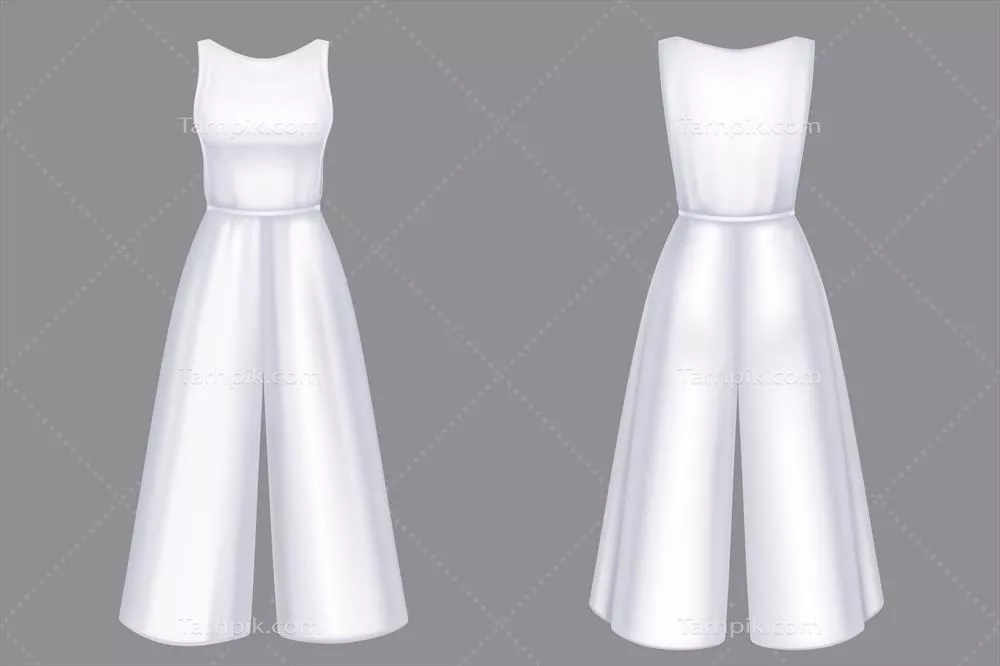 وکتور مجموعه ای از ۳D جامه زنانه و شلوار فرم در قالب شفاف و بینظیر