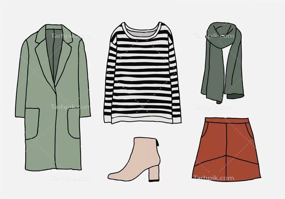 وکتور کتاب راهنمای انتخاب لباس های زمستانی مناسب بانوان برای فصل سرد سال