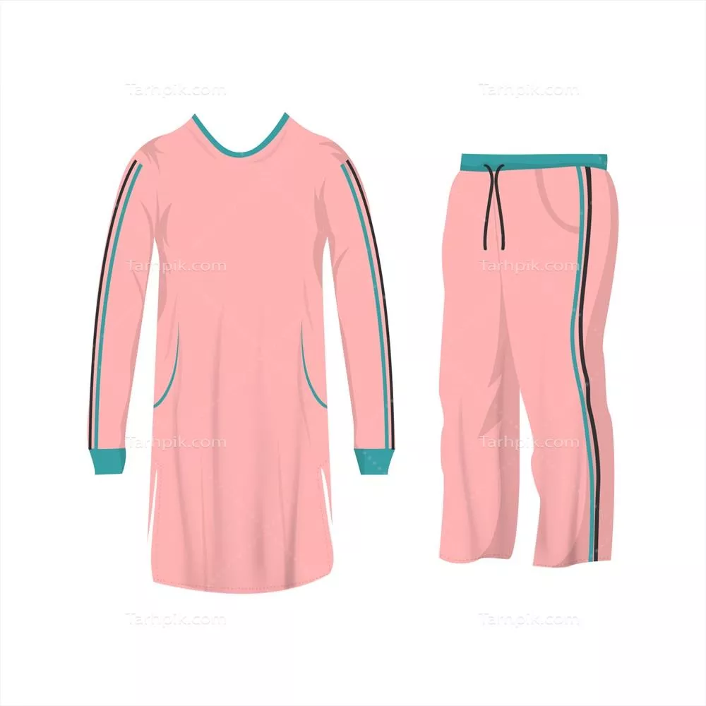 وکتور پیراهن زنانه کژوال، مناسب برای استفاده روزمره و ورزش زنان