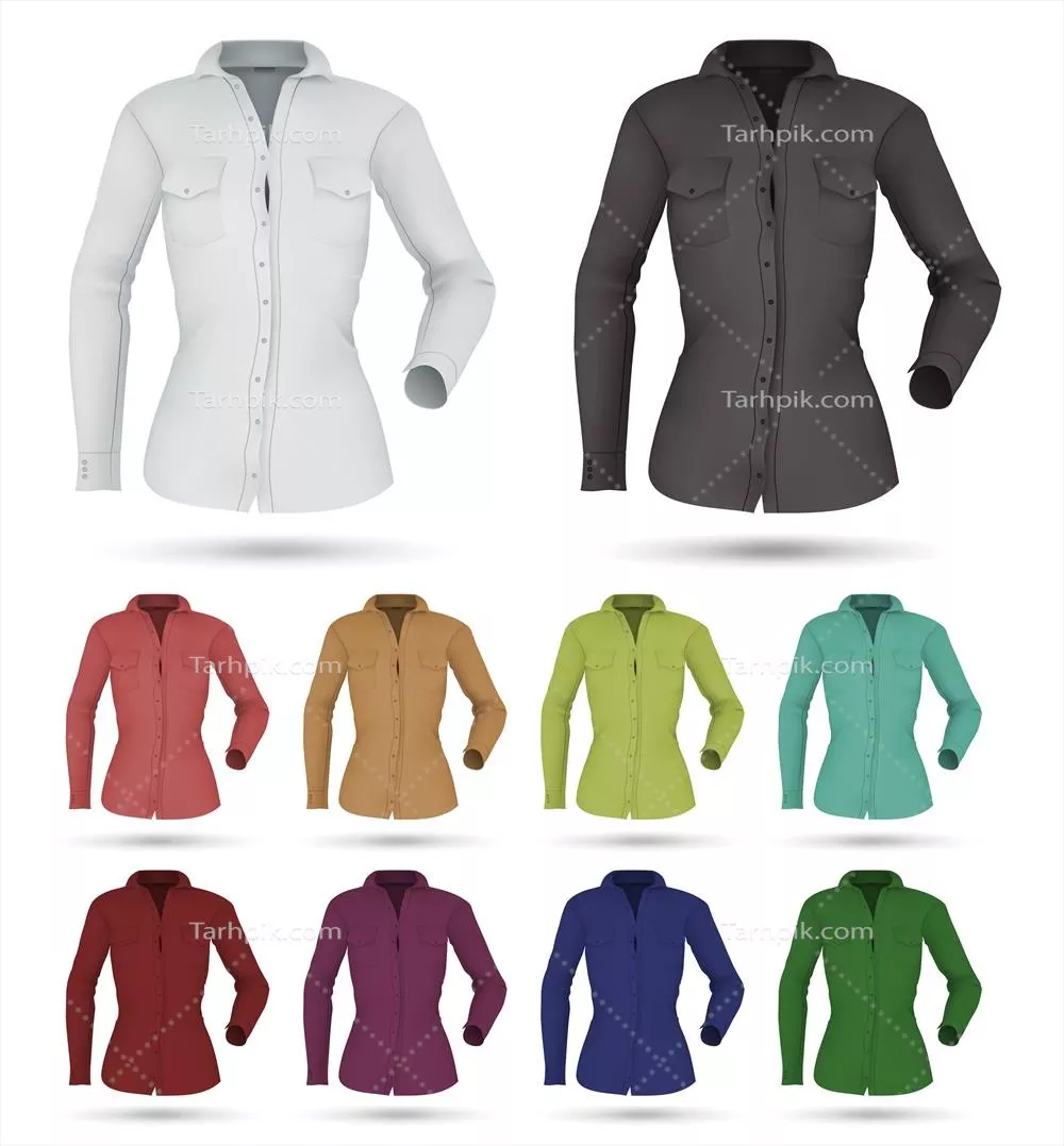 وکتور طرح پیراهن ساده زنانه روی پس‌زمینه ایزوله شده