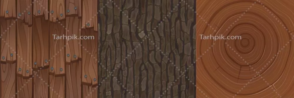 وکتور بازی متن های چوبی: کاشی های چوبی با سقف چوبی به صورت همپوشانی