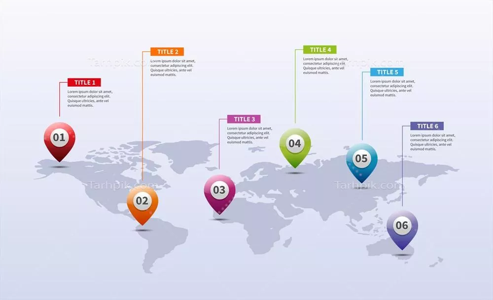 نقشه جهانی بیزینس: اینفوگرافیک وکتوری برای تحلیل داده‌ها