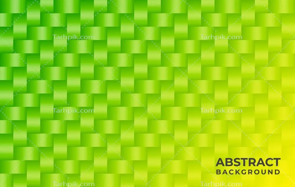 وکتور پس‌زمینه بافته‌شده انتزاعی با رنگ‌های زرد و تدریج سبز