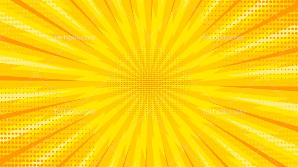 وکتور بک گراند فلش زرد و نارنجی با سبک پاپ آرت و حس و حال وینتج