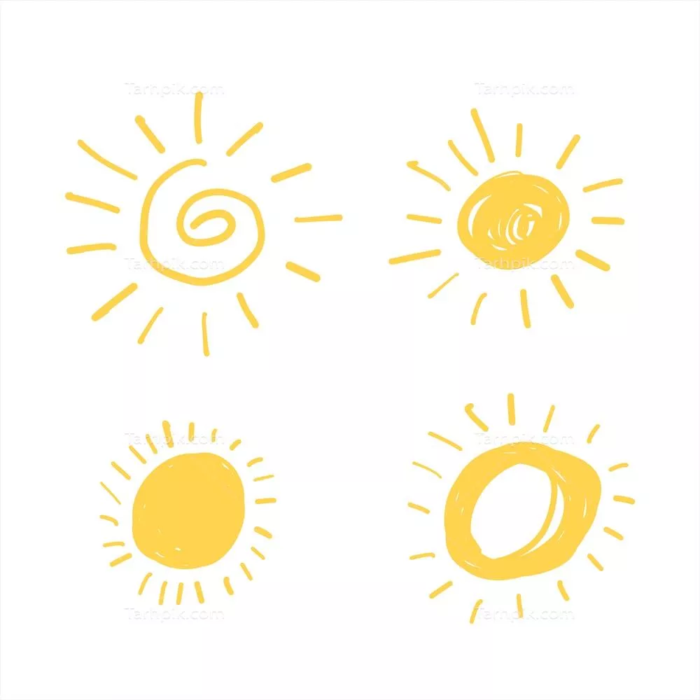 وکتور آفتاب زرد رنگ دودی با طراحی زیبا و منحصر به فرد