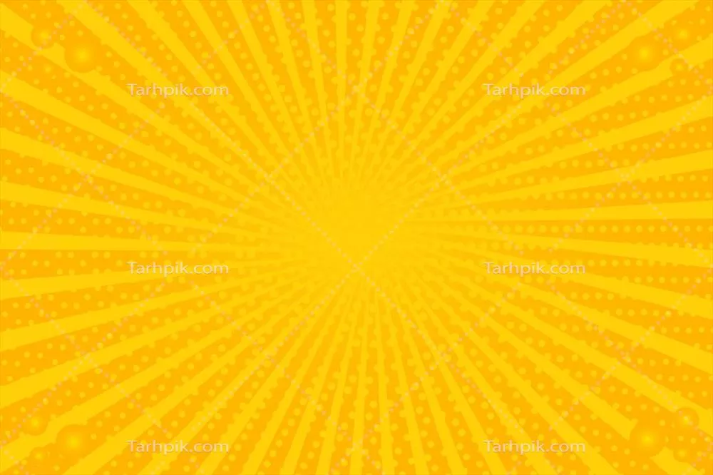 وکتور پسزمینه زرد رنگ و وینتیج با اشعههای آفتاب در سبک کلاسیك