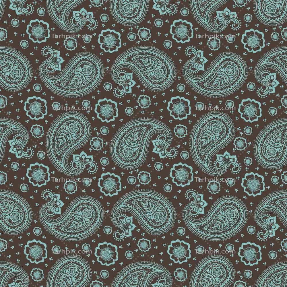 وکتور الگوی پیچیده و زیبای آبی و سفید پیزیلی